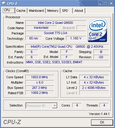 CPU-Z Screenshot