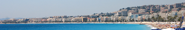 The beach in Nice, France The beach in Nice, France
