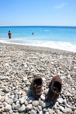 My shoes on the beach